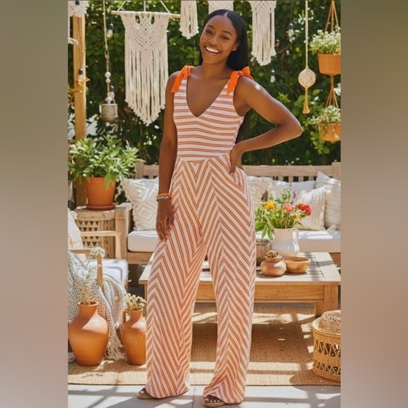 Pants - Striped Jumpsuit